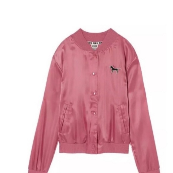 💞”NWOT’S Victoria’s Secret “PINK” Satin Bomber Jacket💞 - Picture 4 of 5